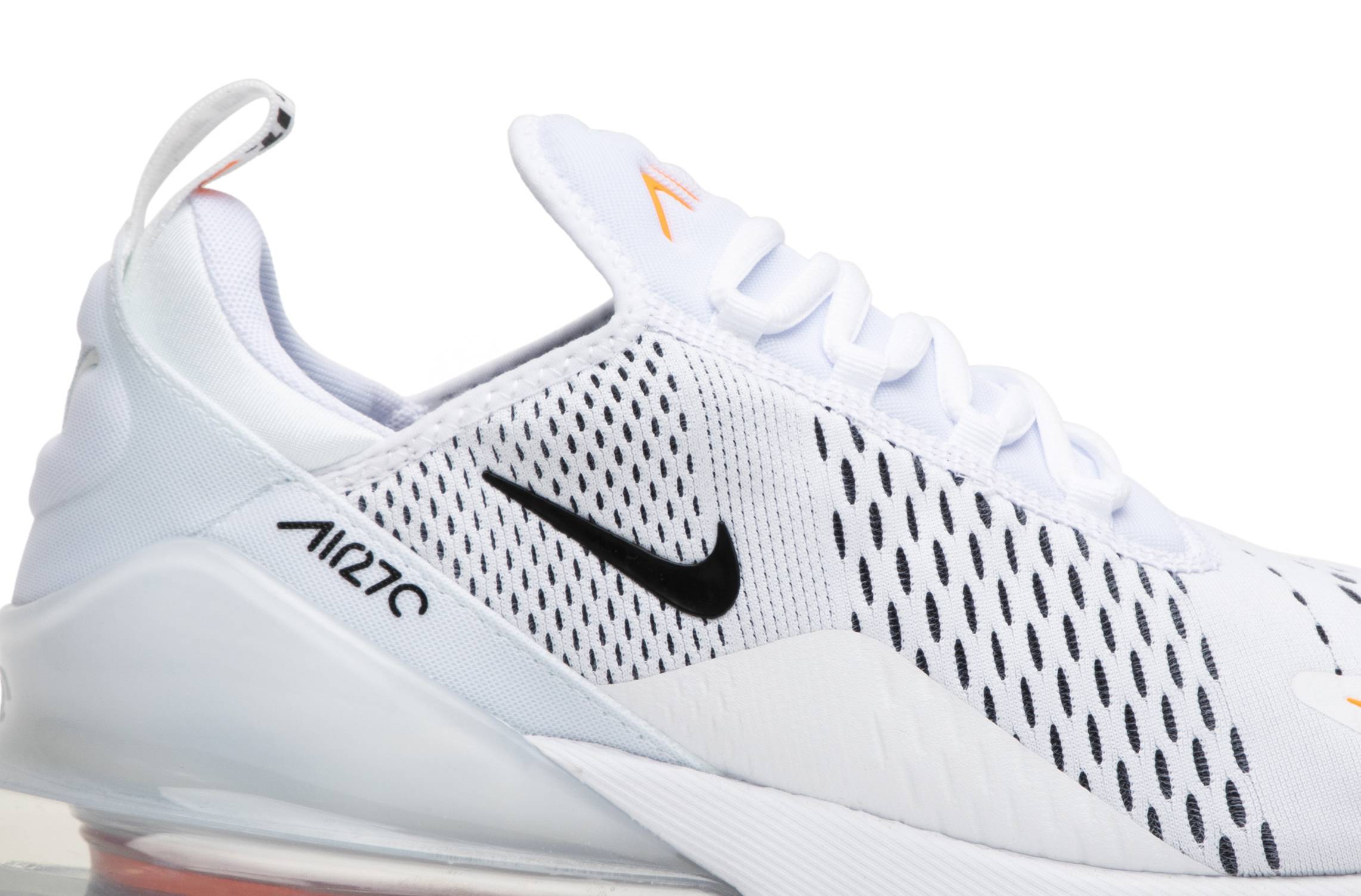 Buy Nike Air Max 270 White Black Total Orange AH8050 106 Novelship