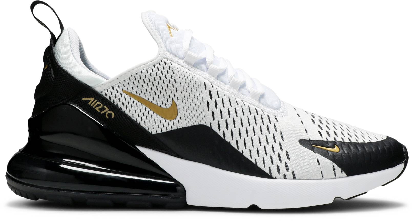 Air max 270 black and white and gold outlet