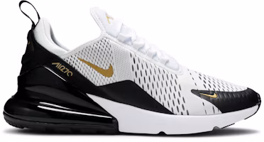 Nike Air Max 270 White Metallic Gold Black AV7892-100 Nike Air Max 270 White Metallic Gold Black AV7892-100