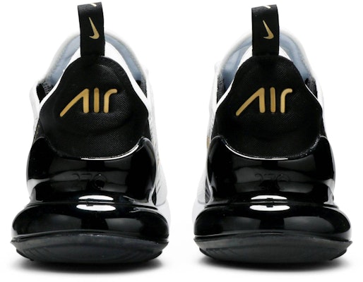 Air max 270 hot sale white black and gold