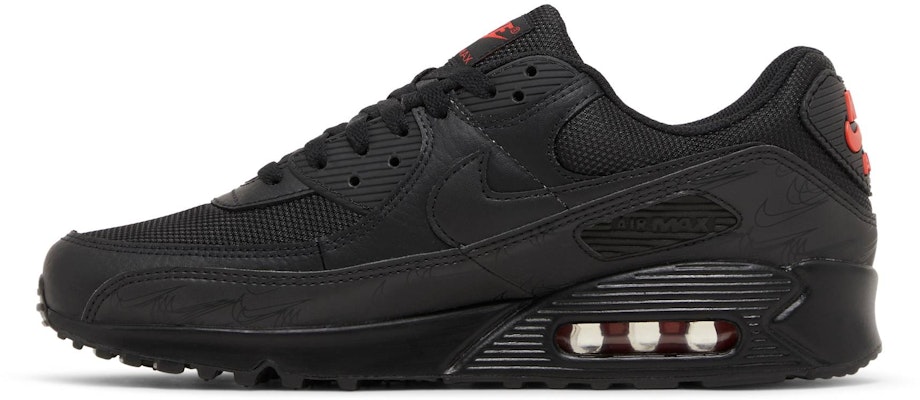 Nike air max 90 black reflective on sale
