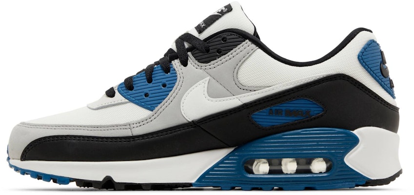 Nike air max 90 black and blue sales