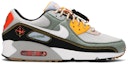 Buy Nike Air Max 90 “Buckle Spiral Sage” 搭扣復古跑步鞋 男女同款 黑灰黃