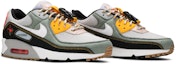 Cheap Nike Air Max 90 “Buckle Spiral Sage” 搭扣復古跑步鞋 男女同款 黑灰黃