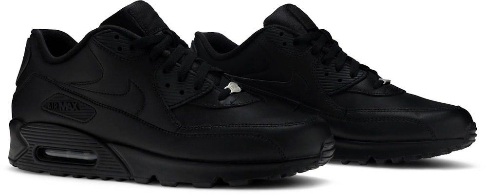 All black leather nike 2025 air max