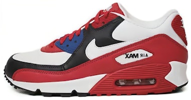 Nike Air Max 90 'Leather Sport Red Dark Obsidian' 309299-602 Nike Air Max 90 'Leather Sport Red Dark Obsidian' 309299-602