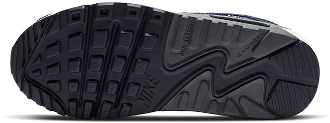 (Youth) Nike Air Max 90 'Blue Black White' DJ4614-400 Details for (Youth) Nike Air Max 90 'Blue Black White' DJ4614-400