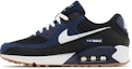 Lookbook Nike Air Max 90 'Midnight Navy Gum' Lelaki Wanita Kasut. FB9658-400