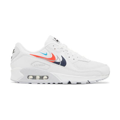 Nike Air Max 90 'Multi Swoosh - White Bright Crimson'
