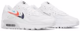 Cheap Nike Air Max 90 'Multi Swoosh - Blanco y Rojo Brillante' FJ4223-100