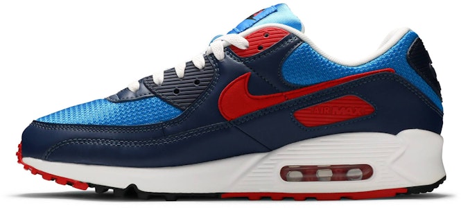 Nike Air Max 90 'Photo Blue University Red' Lelaki CT1687-400 Lookbook Nike Air Max 90 'Photo Blue University Red' Lelaki CT1687-400