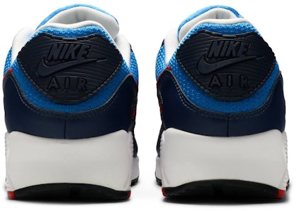 Nike Air Max 90 'Photo Blue University Red' Lelaki CT1687-400 Details for Nike Air Max 90 'Photo Blue University Red' Lelaki CT1687-400