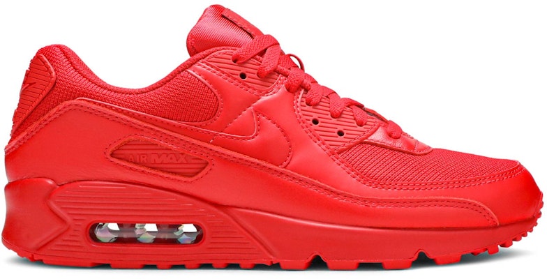 All red nike air best sale maxes