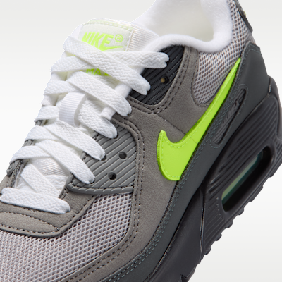 Sizing (JR) Nike Air Max 90 Negro/Antracita/Carbón Claro/Amarillo Neón IQ7583-001
