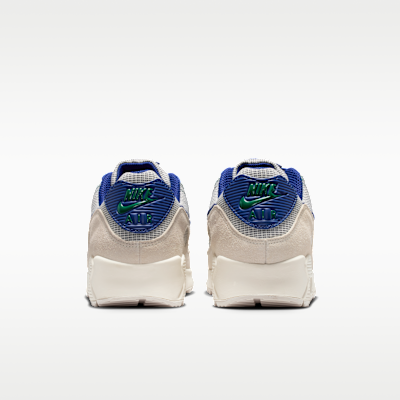 Sizing Nike Air Max 90 Coconut Milk/Region Pine/Light All Wood Brown/Deep Royal Blue IR1950-100
