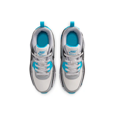 (Preschool) Nike Air Max 90 Easy On Platinum Tint/Blue Lightning/Wolf Gray/Iron Gray