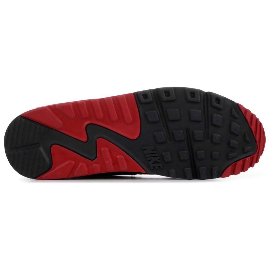 Shop ナイキ エア マックス 90 エッセンシャル トリプルブラック ジムレッド ホワイト 537384-066