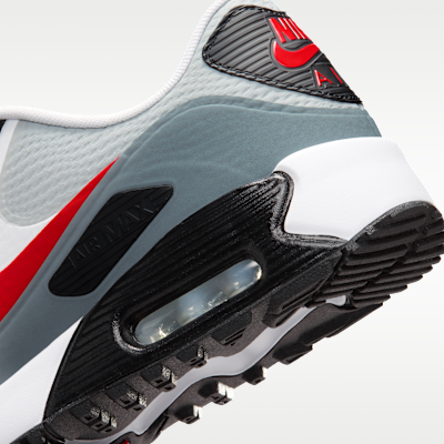 Cheap Nike Air Max 90 G Golf Putih/Abu-Abu/Api Merah. HV9305-105