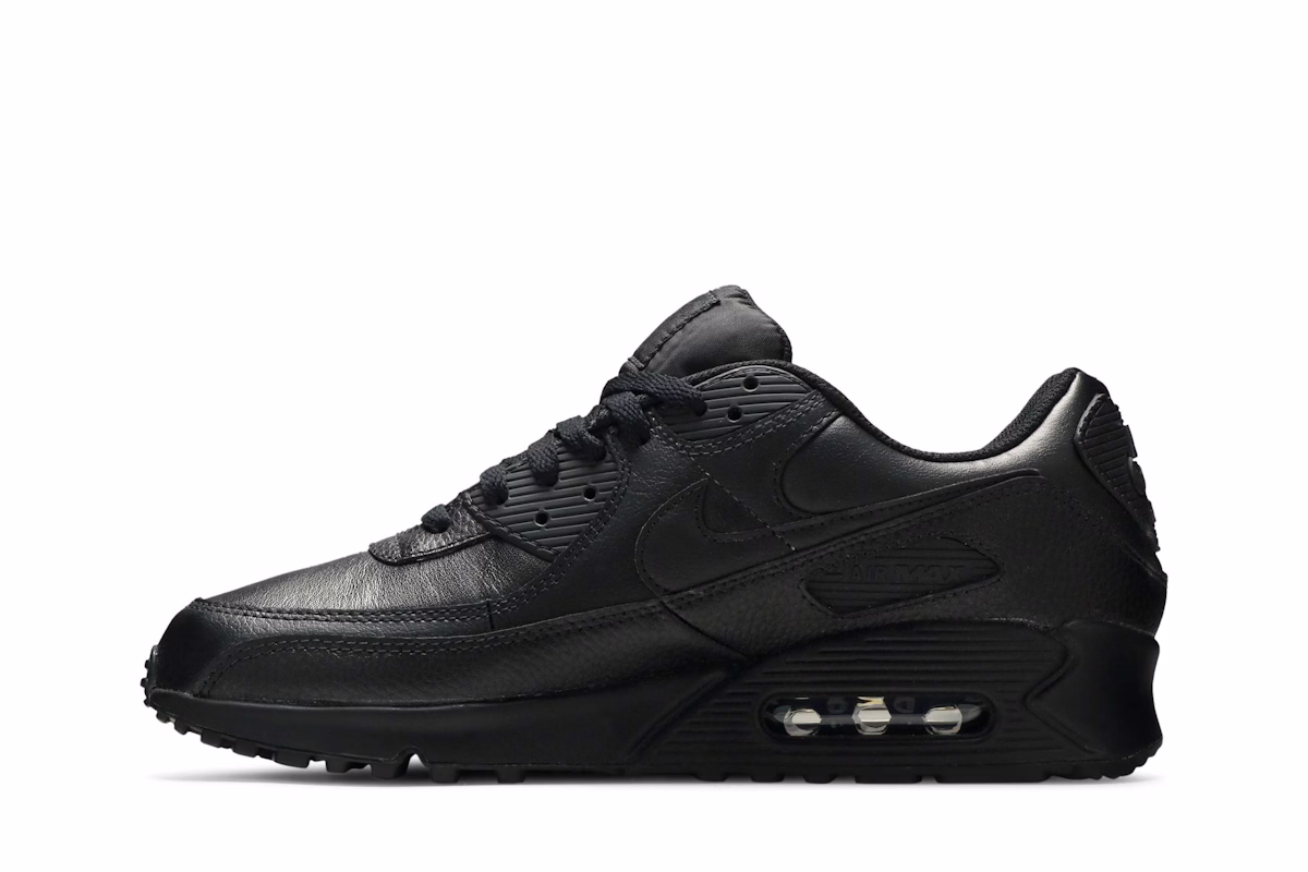 Nike Air Max 90 Leather 'Triple Black' (20) CZ5594-001