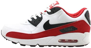 Nike Air Max 90 Leather 'White Black Red' 302519-102 Buy Nike Air Max 90 Leather 'White Black Red' 302519-102