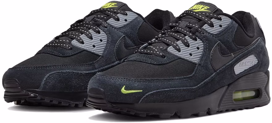 耐吉 Nike Air Max 90 耐磨透氣 低幫 運動休閒鞋 男款 黑綠 Lookbook 耐吉 Nike Air Max 90 耐磨透氣 低幫 運動休閒鞋 男款 黑綠