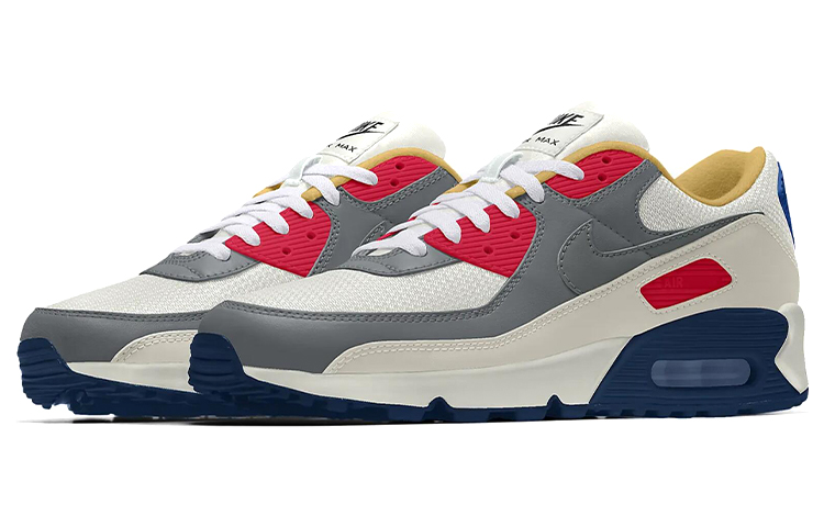 Lookbook Nike Air Max 90 Rendah 'Kelabu Biru Merah' CT3621-991