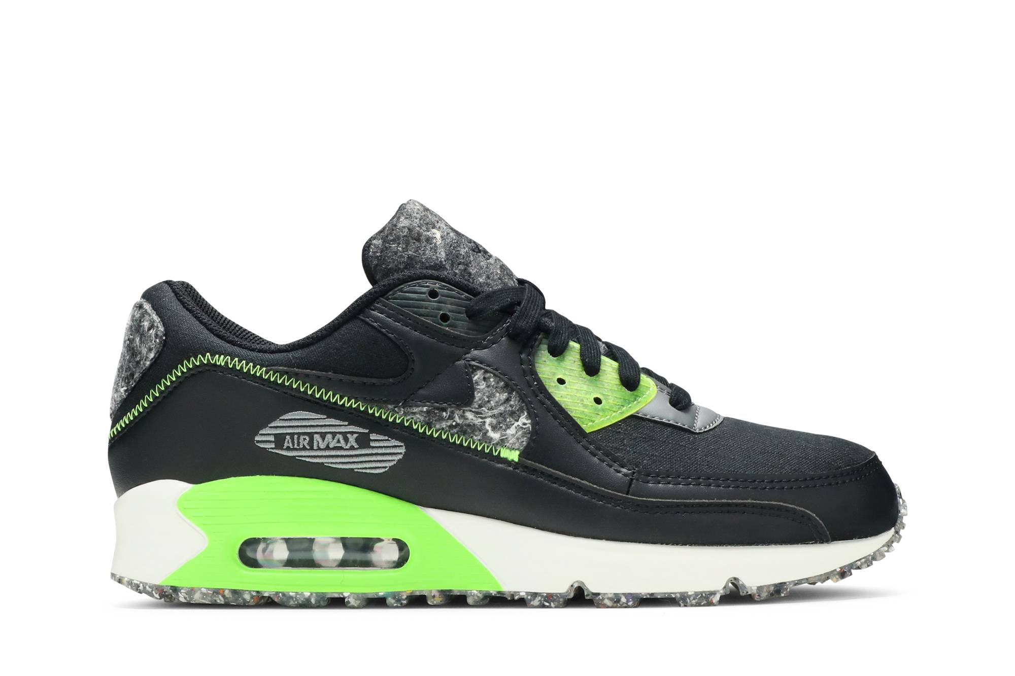 新品　Wナイキ　エアマックス90 23㎝ ナイキ エア マックス 90 黒×蛍光緑 (Nike Ea Makkusu 90 Kuro x