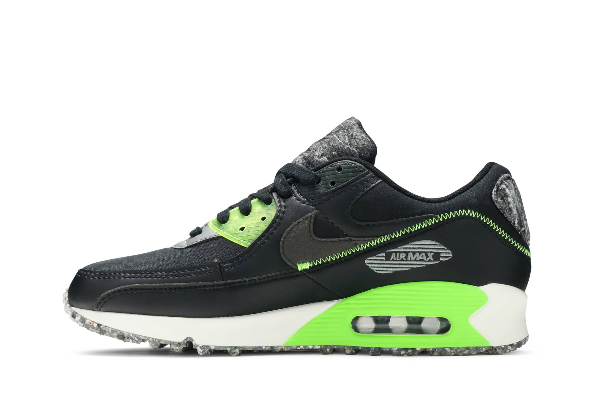 NIKE ナイキ スニーカー 緑x黒 24cm 3600225Y0459 ナイキ エア マックス 90 黒×蛍光緑 (Nike Ea Makkusu 90 Kuro x