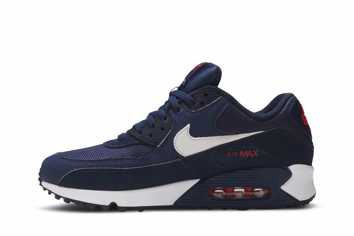 Nike Air Max 90 Midnight Navy University Red White AJ1285-403
