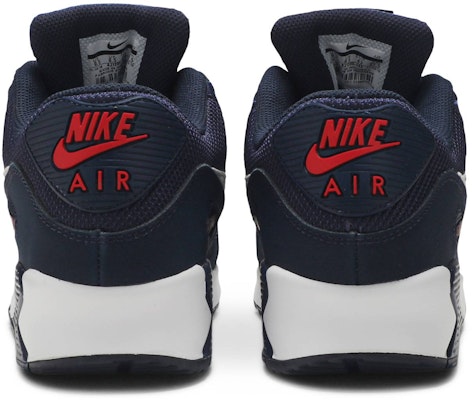 Nike Air Max 90 Midnight Navy University Red White AJ1285-403 Details for Nike Air Max 90 Midnight Navy University Red White AJ1285-403