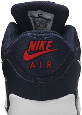 Nike Air Max 90 Midnight Navy University Red White AJ1285-403 Sizing Nike Air Max 90 Midnight Navy University Red White AJ1285-403