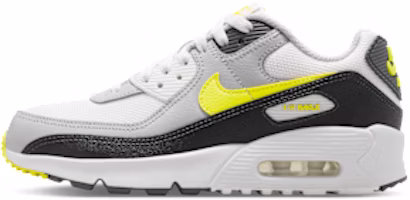 (Youth) Nike Air Max 90 Off White/Dark Smoke Gray/Light Smoke Gray/Sonic Yellow IQ0098-100 (Youth) Nike Air Max 90 Off White/Dark Smoke Gray/Light Smoke Gray/Sonic Yellow IQ0098-100
