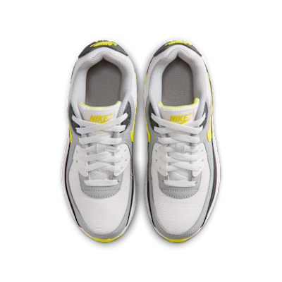 Shop (JR) Nike Air Max 90 Off White/Gris Oscuro/Gris Claro/Amarillo Sonic IQ0098-100