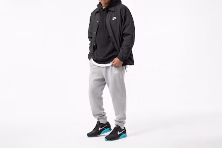 Order Nike Air Max 90 Premium Noir/Bleu Gamma/Glace/Chrome IQ9438-001