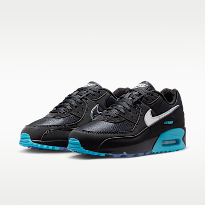 Details for Nike Air Max 90 Premium Noir/Bleu Gamma/Glace/Chrome IQ9438-001