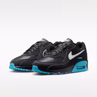 Details for Nike Air Max 90 Premium Noir/Bleu Gamma/Glace/Chrome IQ9438-001