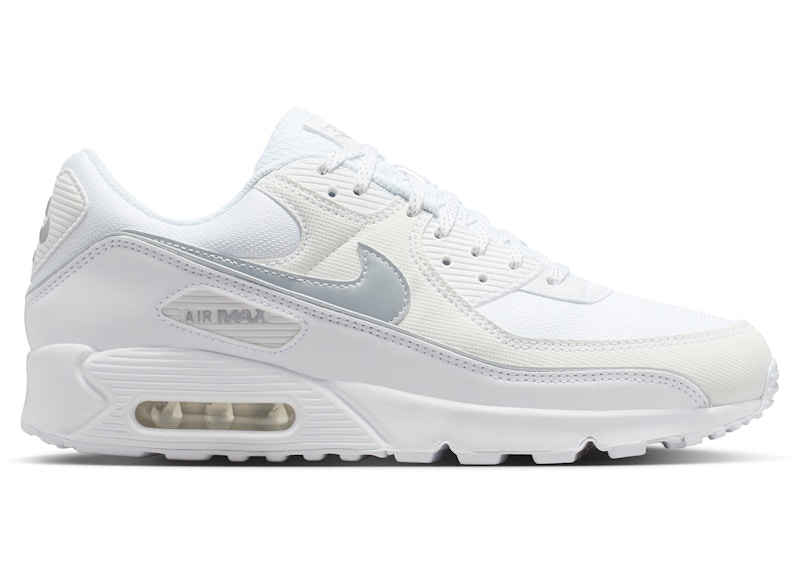 Nike Air Max 90 Premium White Metallic Silver Reflective HV4517-100