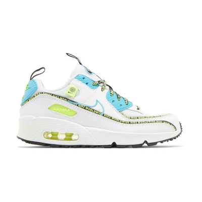 (GS) Nike Air Max 90 SE 'Worldwide Pack Blue Fury Volt'