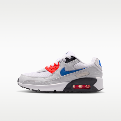 (Youth) Nike Air Max 90 SE White/Photon Dust/Bright Crimson/Game Royal IR3589-100