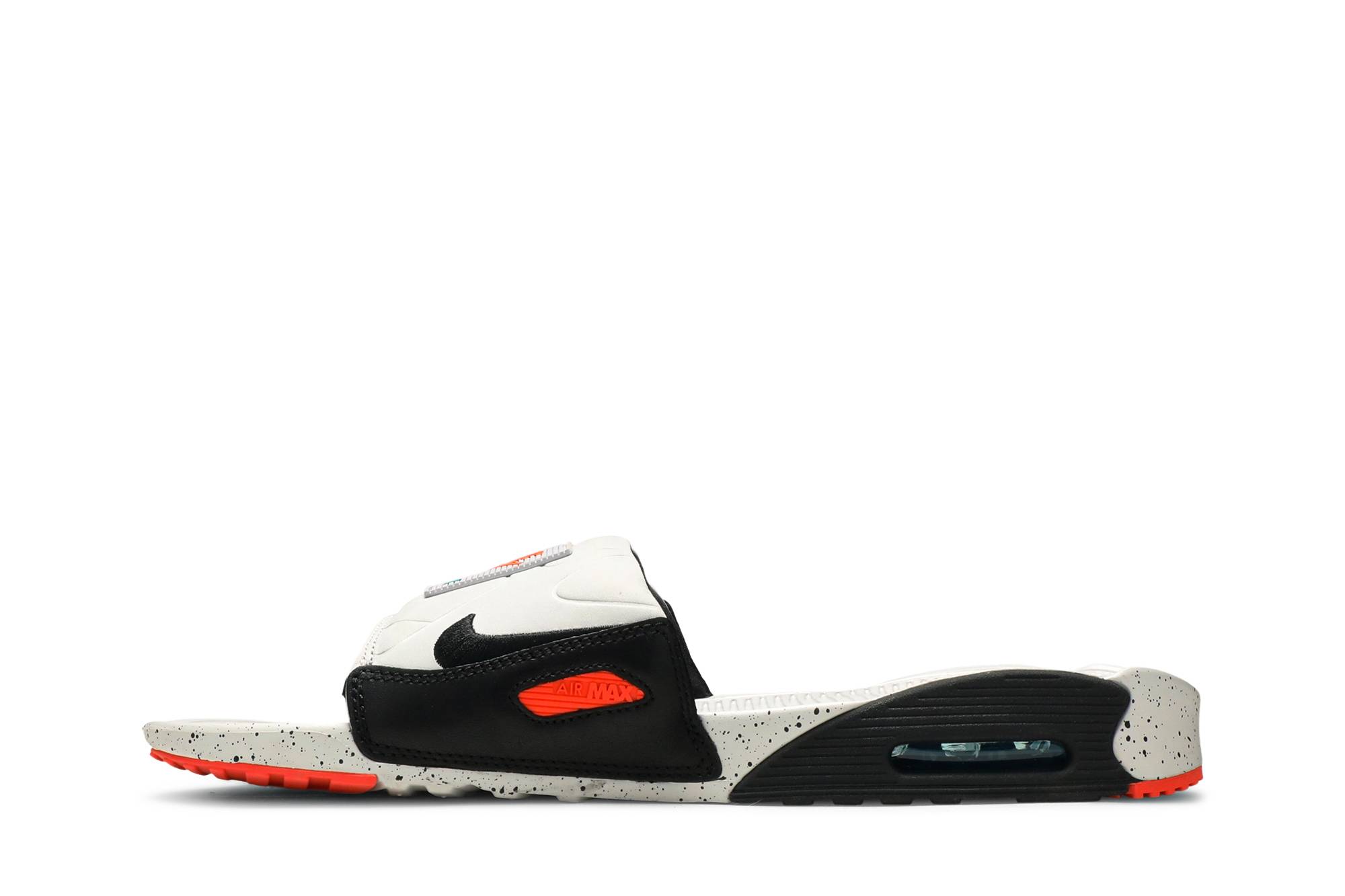 Lookbook Nike Air Max 90 Slide 輕便 舒適 運動 人字拖 男款 白橘黑拼色