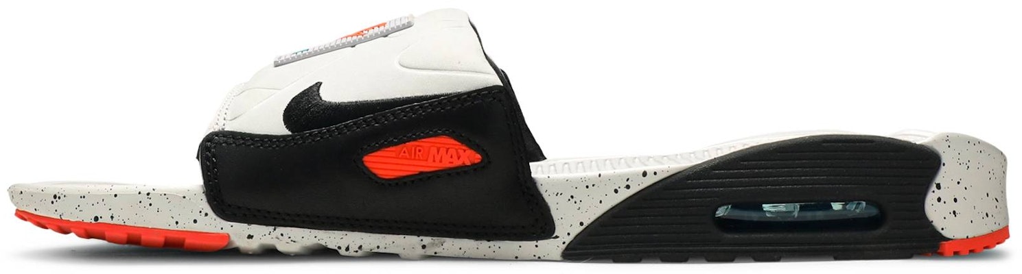 Nike Air Max 90 Slide 輕便 舒適 運動 人字拖 男款 白橘黑拼色 Lookbook Nike Air Max 90 Slide 輕便 舒適 運動 人字拖 男款 白橘黑拼色