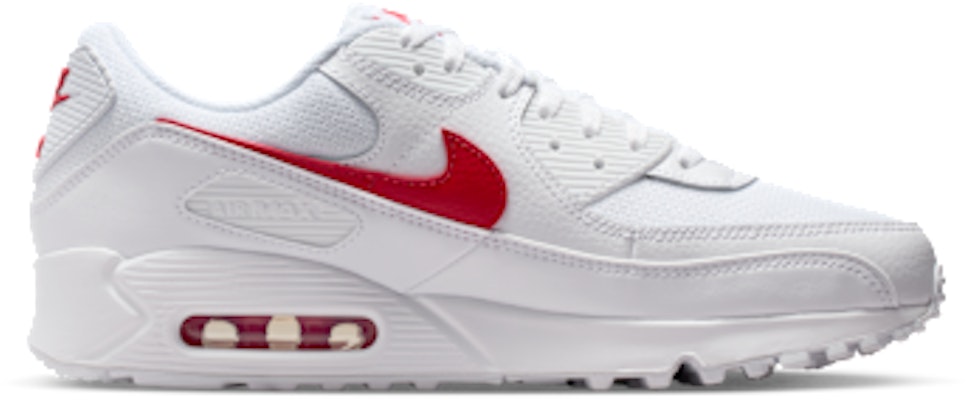 Nike Air Max 90 Sneakers White/White/University Red DM0029-120 Lookbook Nike Air Max 90 Sneakers White/White/University Red DM0029-120
