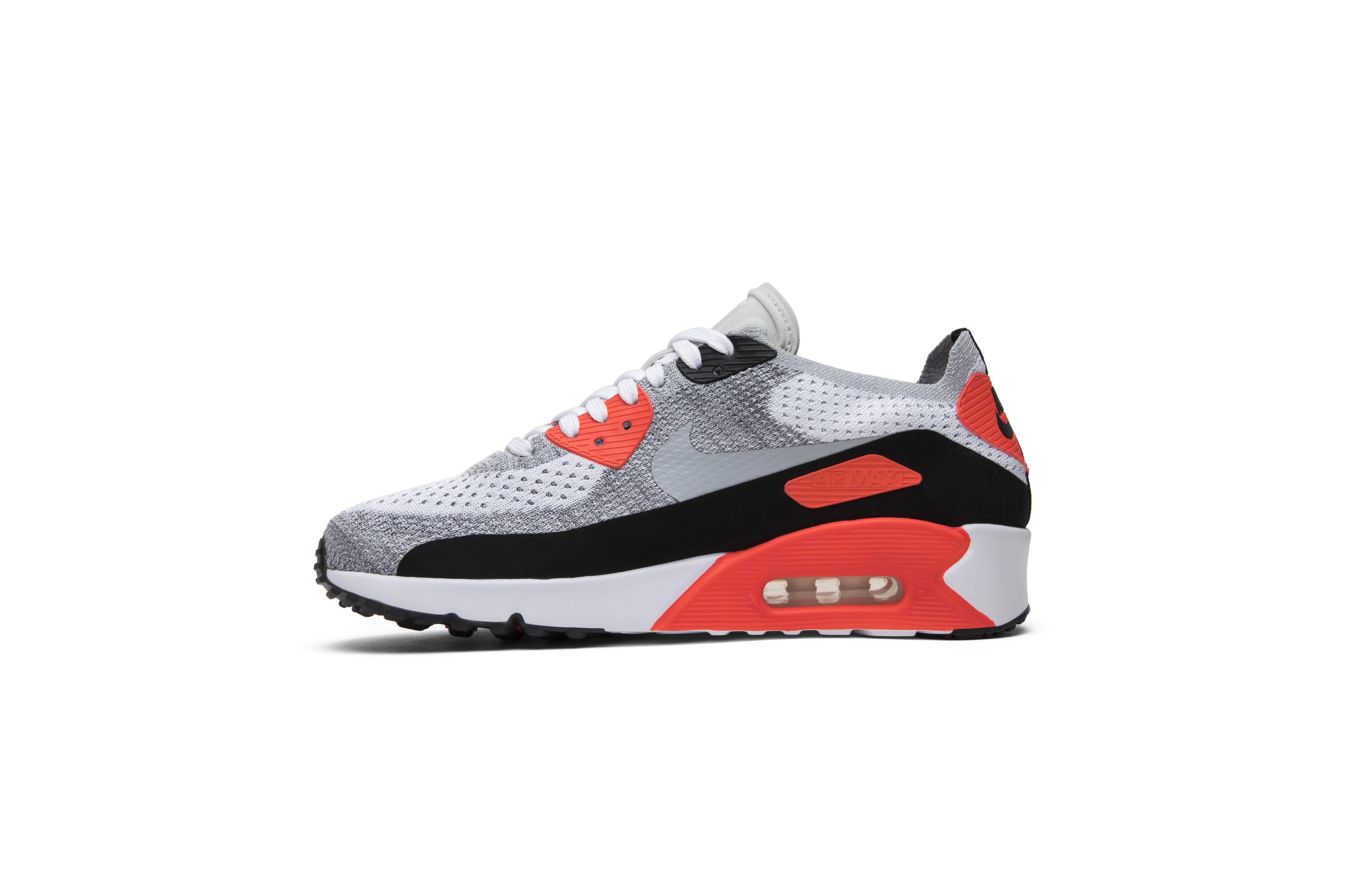 Lookbook Nike Air Max 90 Ultra Flyknit 2.0 'Infrared' Pria/Wanita Sepatu Sneakers 875943-100