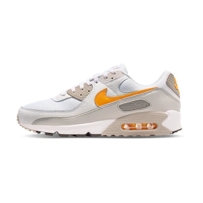 Nike Air Max 90 White/College Gray/Bust Gray/Laser Orange