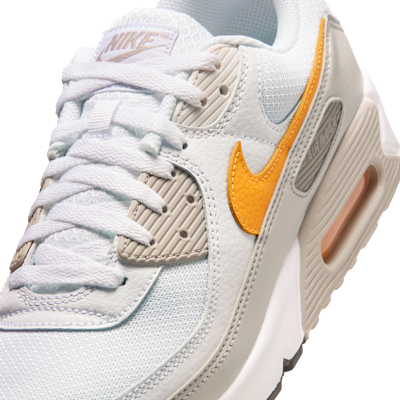 Sizing Nike Air Max 90 Putih/Abu-Abu College/Abu-Abu Bust/Laser Orange DM0029-119