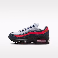 (Youth) Nike Air Max 95 "Big Bubble" LTR SE Obsidian/Challenge Red/White/Metallic Gold II7190-400 (Youth) Nike Air Max 95 "Big Bubble" LTR SE Obsidian/Challenge Red/White/Metallic Gold II7190-400