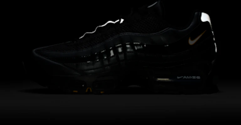 Nike Air Max 95 Big Bubble Hitam/University Gold/Metallic Silver/Putih IB6830-001 1