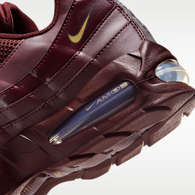 Nike Air Max 95 Big Bubble Burgundy Crush/Negro/Plateado Metálico/Dorado Metálico IB6830-601 1
