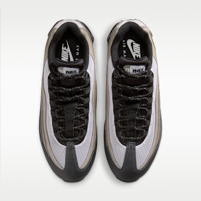 Shop Nike Air Max 95 Big Bubble Cuir Blanc/Gris Clair/Charbon Clair/Noir IR0802-100