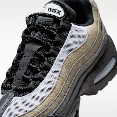 Sizing Nike Air Max 95 Big Bubble Cuir Blanc/Gris Clair/Charbon Clair/Noir IR0802-100